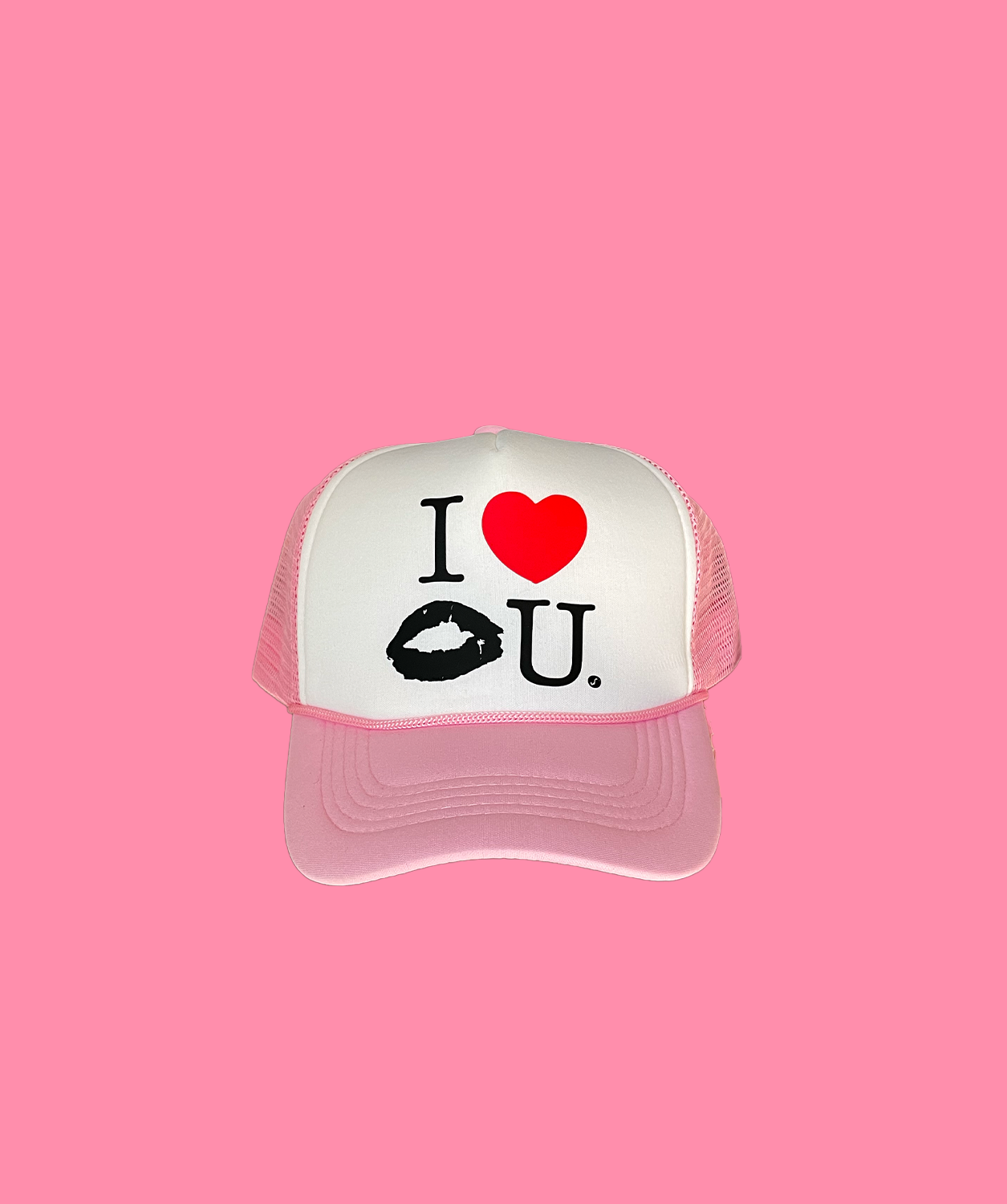i <3 kissing u trucker hat